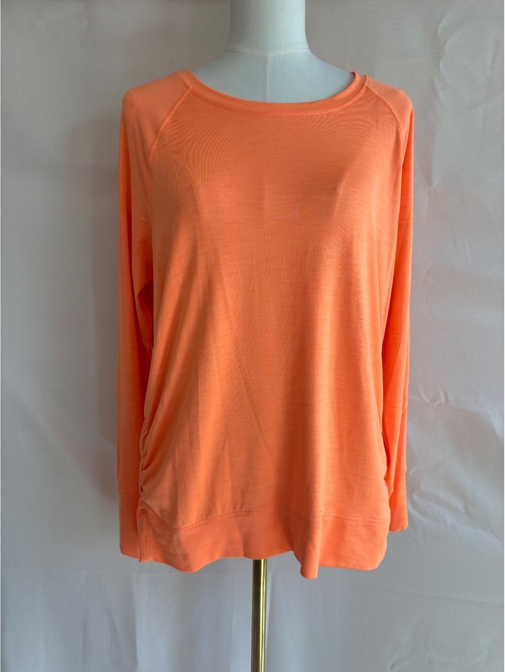 Calvin Klein Performance Women's Long Sleeve Orange Open Back Active Top